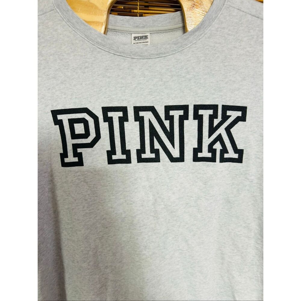 PINK Victoria’s Secret XL Grey and Black Sweatshirt - Picture 3 of 4
